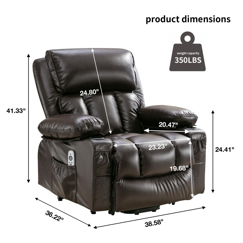 XDL23 Power Lift Recliner Chair With Heat And Massage And Cup
